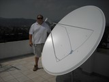 BIG SATELLITE DISHES MALAGA MARBELLA SPAIN